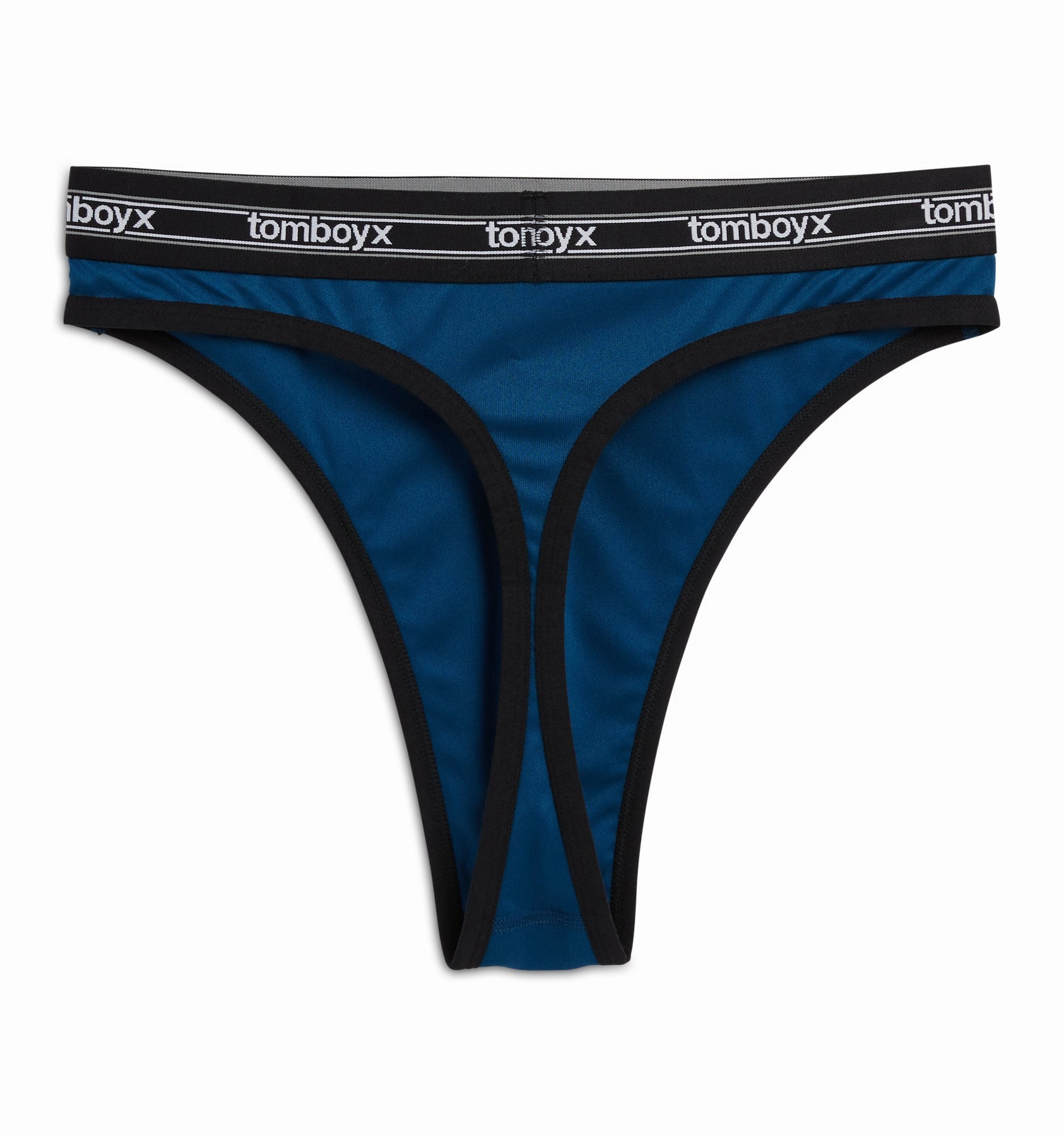 Tucking High Leg Thong - Retro Blue