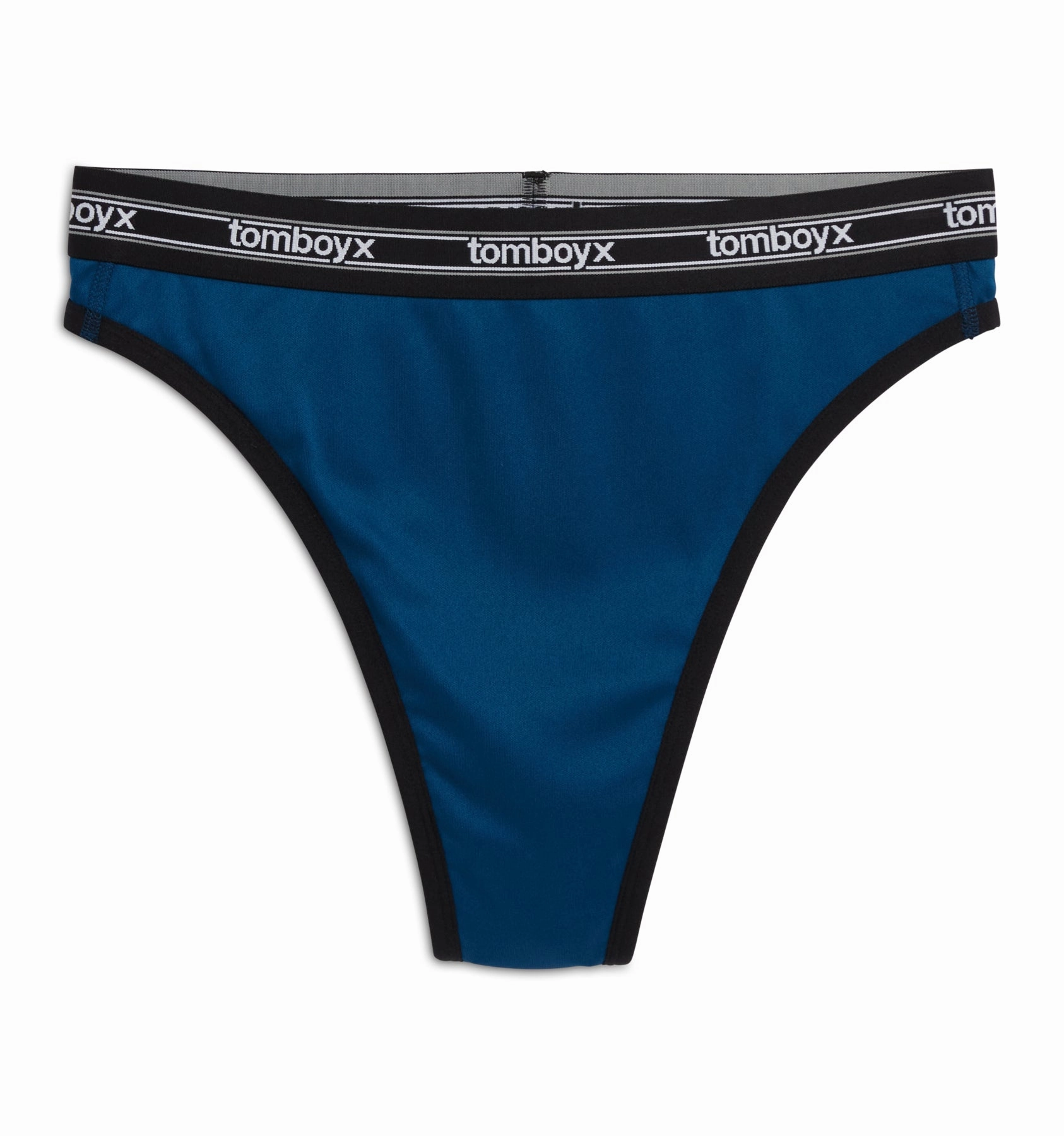 Tucking High Leg Thong - Retro Blue