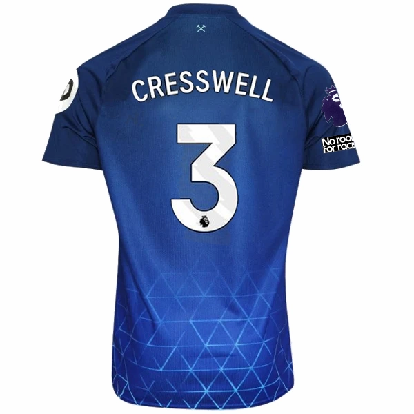 Umbro West Ham Aaron Cressell Third Jersey w/ EPL   No Room For Racism Patches 23/24 (Navy/Sky Blue)