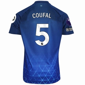 Umbro West Ham Vladimir Coufal Third Jersey w/ EPL   No Room For Racism Patches 23/24 (Navy/Sky Blue)