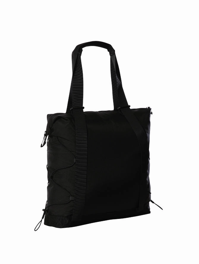 Water-Repellent Black Fabric Tote Bag