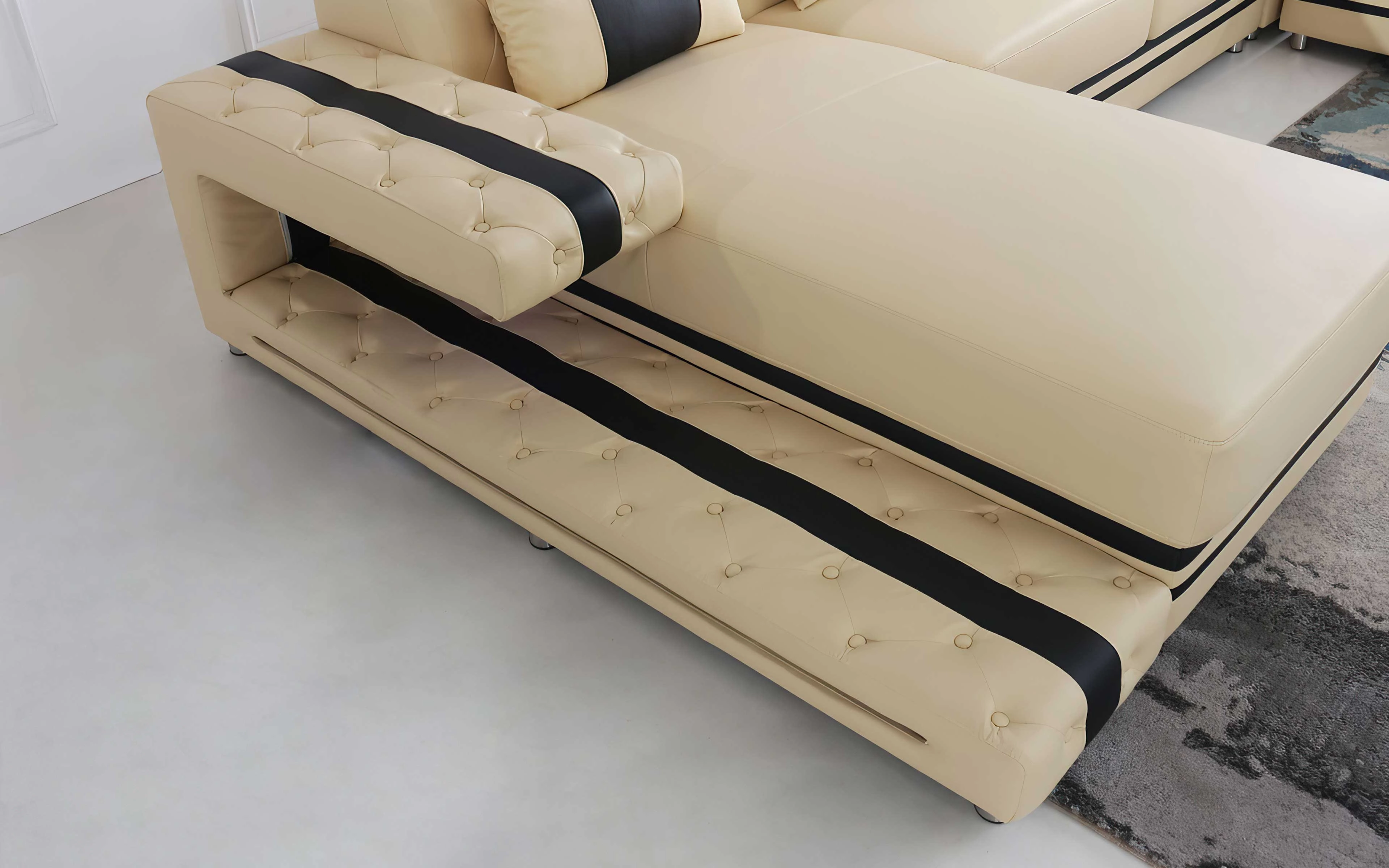 Zion Modern Sectional Sofa with LED Light